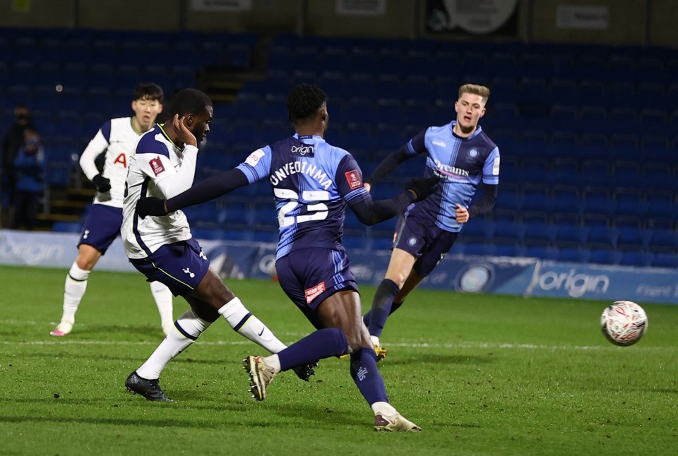 Tanguy Ndombele scored twice as Spurs came from behind against Wycombe