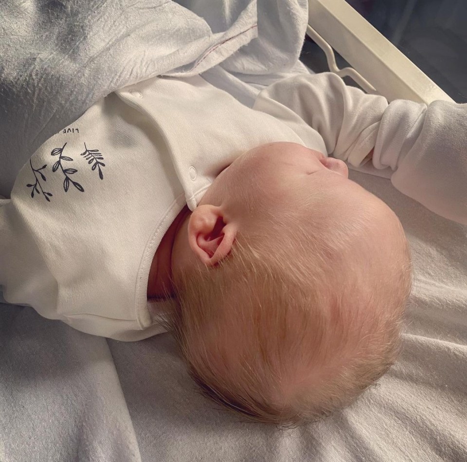 Rosie Ramsey shared this first picture of her second son Rafe online