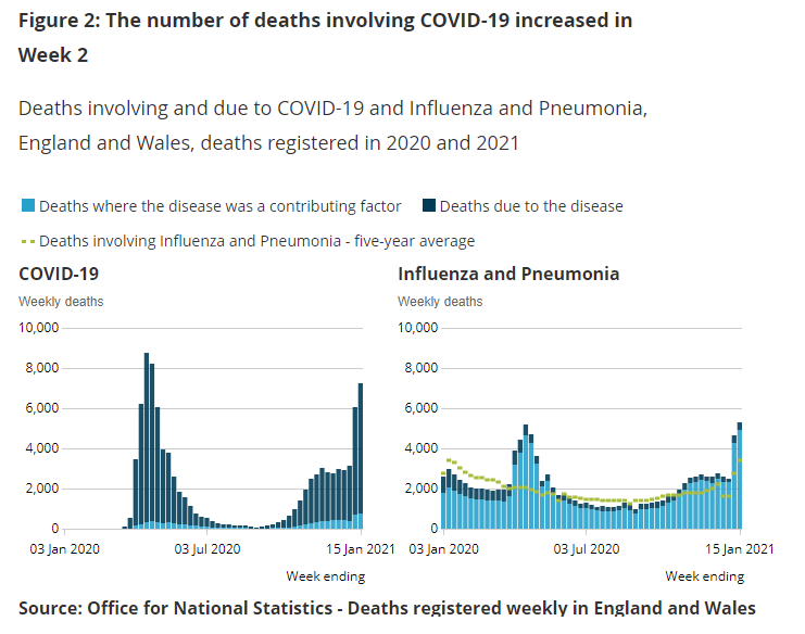 Covid-19 killed more people than flu and pneumonia in the week ending January 15