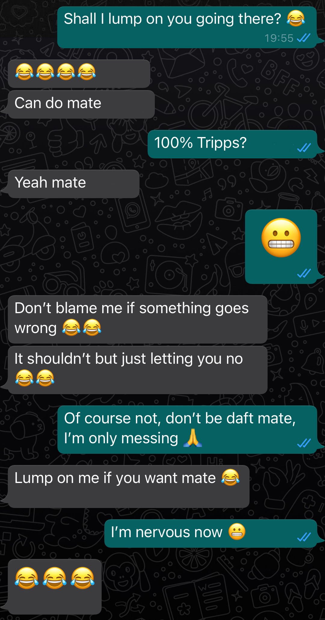 Trippier was handed a ten-week ban for breaching FA betting rules with these WhatsApp messages