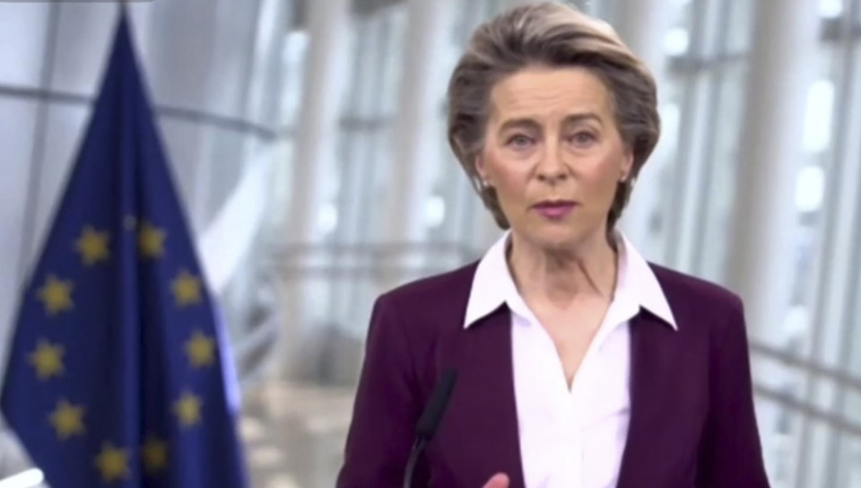 Hungary has caused chaos within the EU by sourcing its own Covid vaccine supplies - pictured President of the European Commission Ursuala von der Leyen 