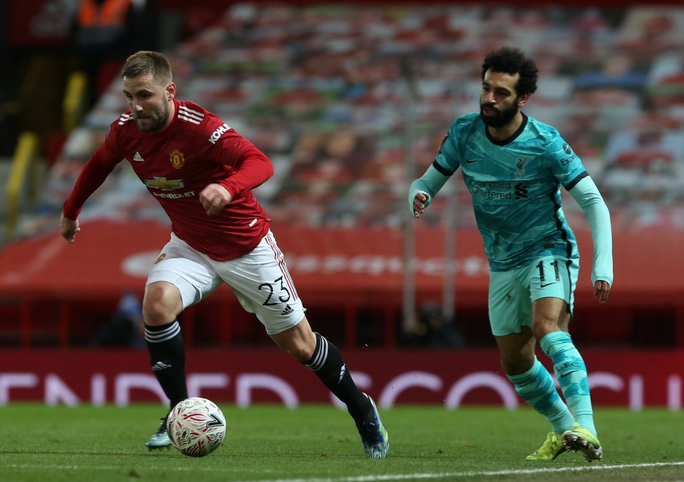 Luke Shaw impressed in both defence and attack in the first-half