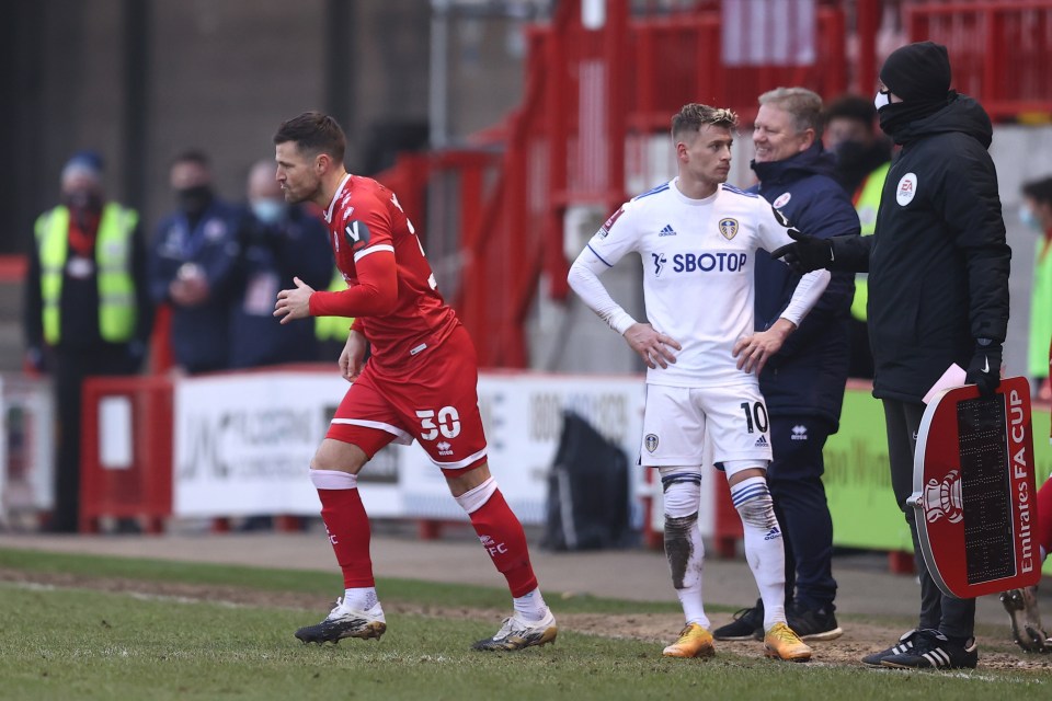 The reality TV star came on late in the 3-0 FA Cup victory