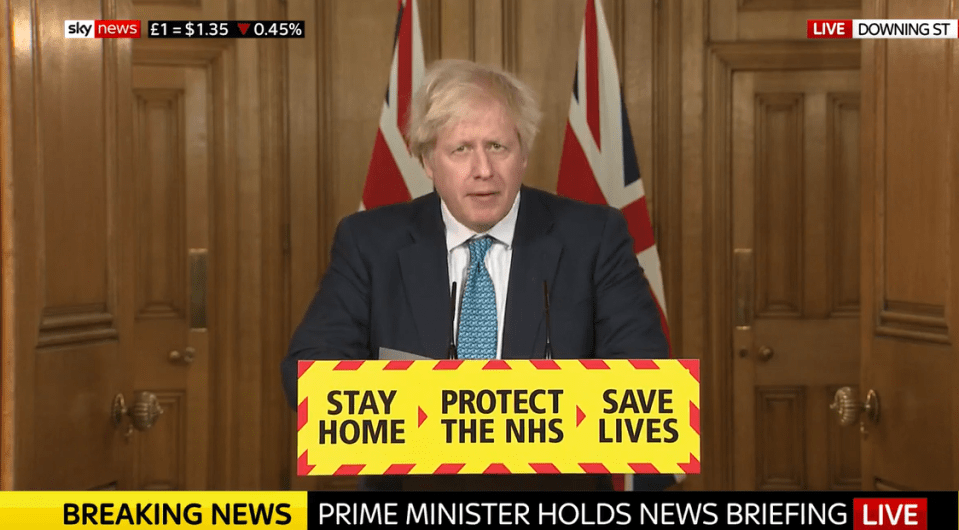 Boris Johnson addressed the nation at 5pm