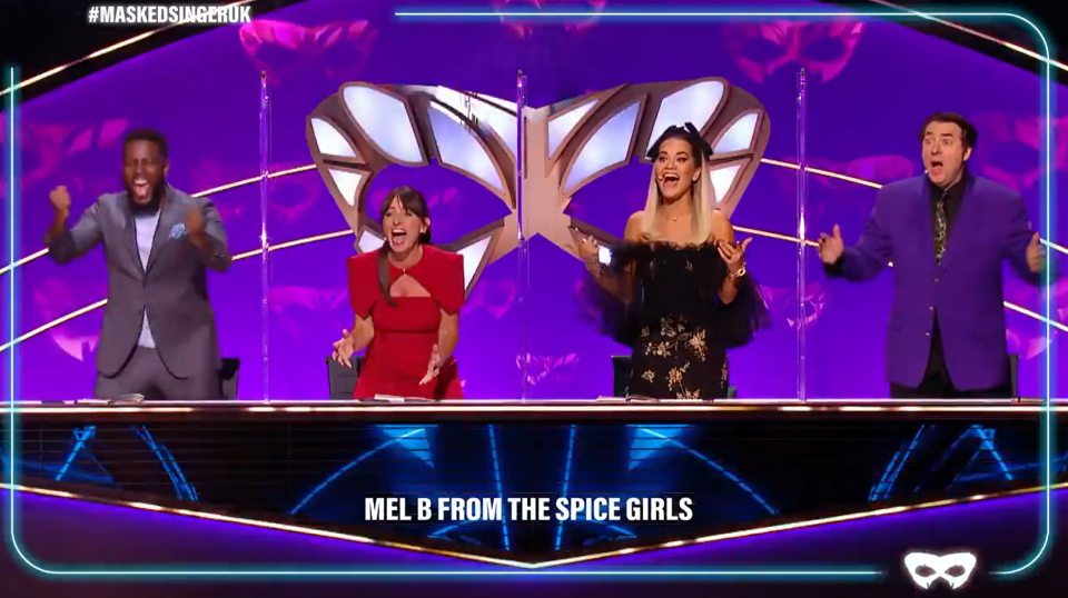 Three out of the judges guessed her identity correctly