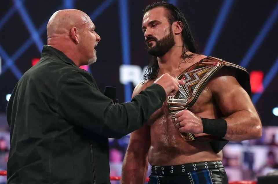 Goldberg made a shock return on Raw to challenge Drew McIntyre to a Royal Rumble title match