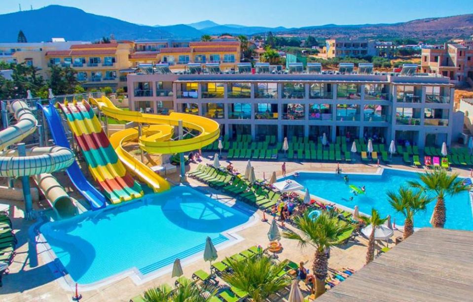 Seven nights at Gouves Waterpark Holiday Resort would set you back £557pp and there are free child places available 