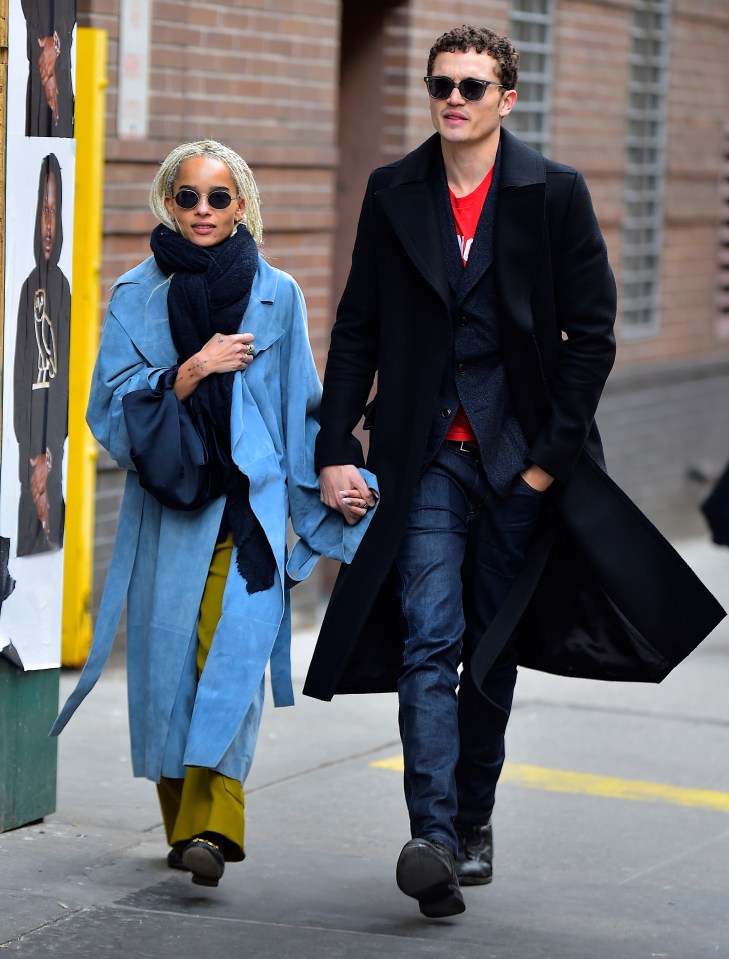 Zoe Kravitz and Karl Glusman are seen in Soho on February 2, 2017 in New York City