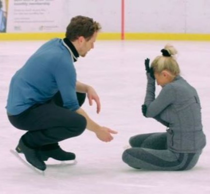 Billie Faiers also injured herself on the ice