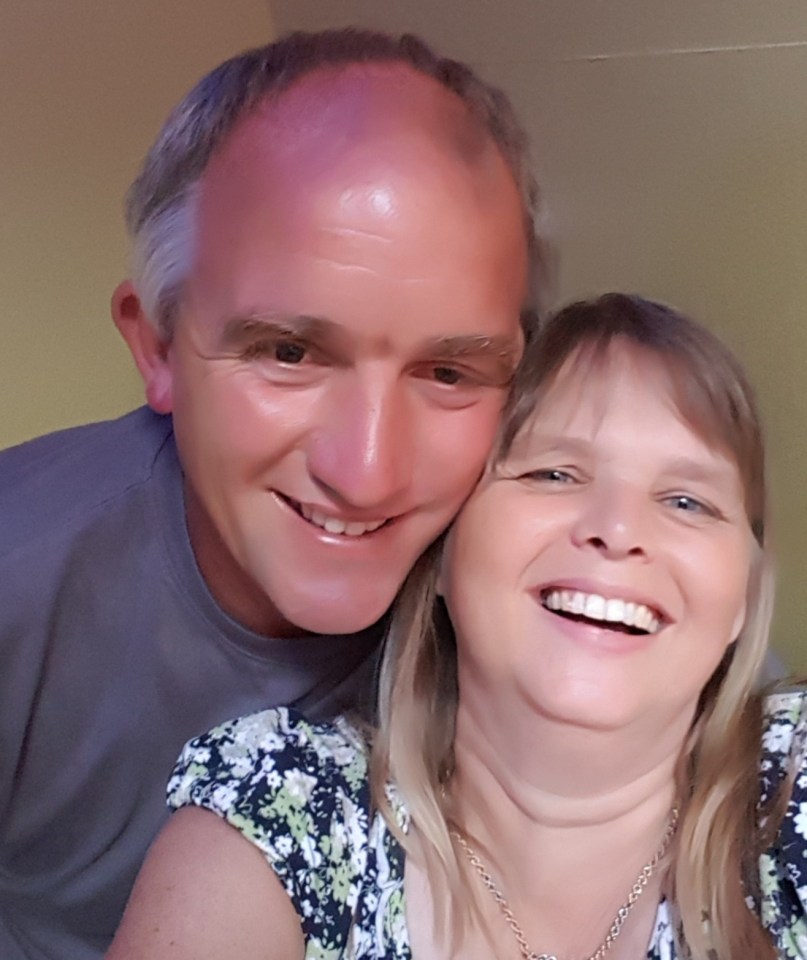 Marie Foord, 49, pictured with her husband Shane, thought her bloating was the result of a change in diet, with an increase in carbs. She was later diagnosed with ovarian cancer