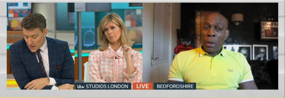 Frank Bruno wished Kate Garraway's husband well when he appeared o GMB