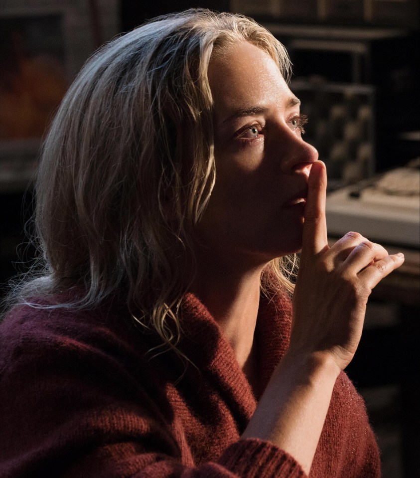 Emily Blunt in A Quiet Place (2018) - monsters kill people who make any noise in 2021