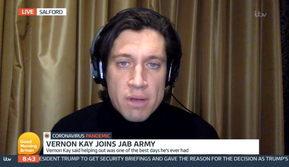 The TV presenter got emotional talking about The Sun's Jabs Army