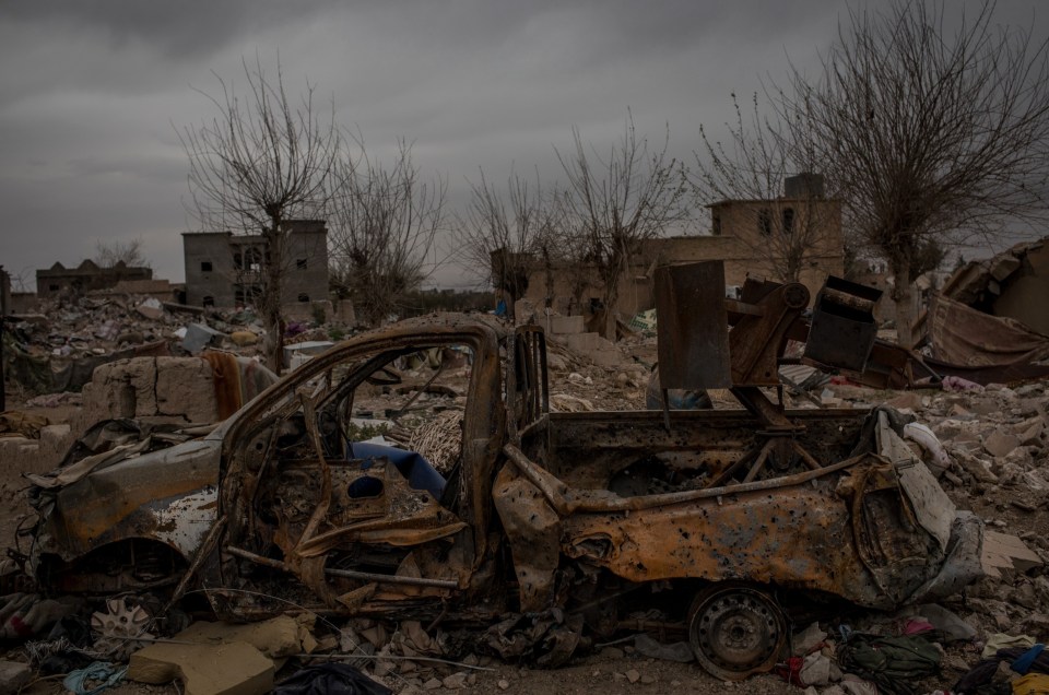 The aftermath of the fighting in Baghouz in Syria