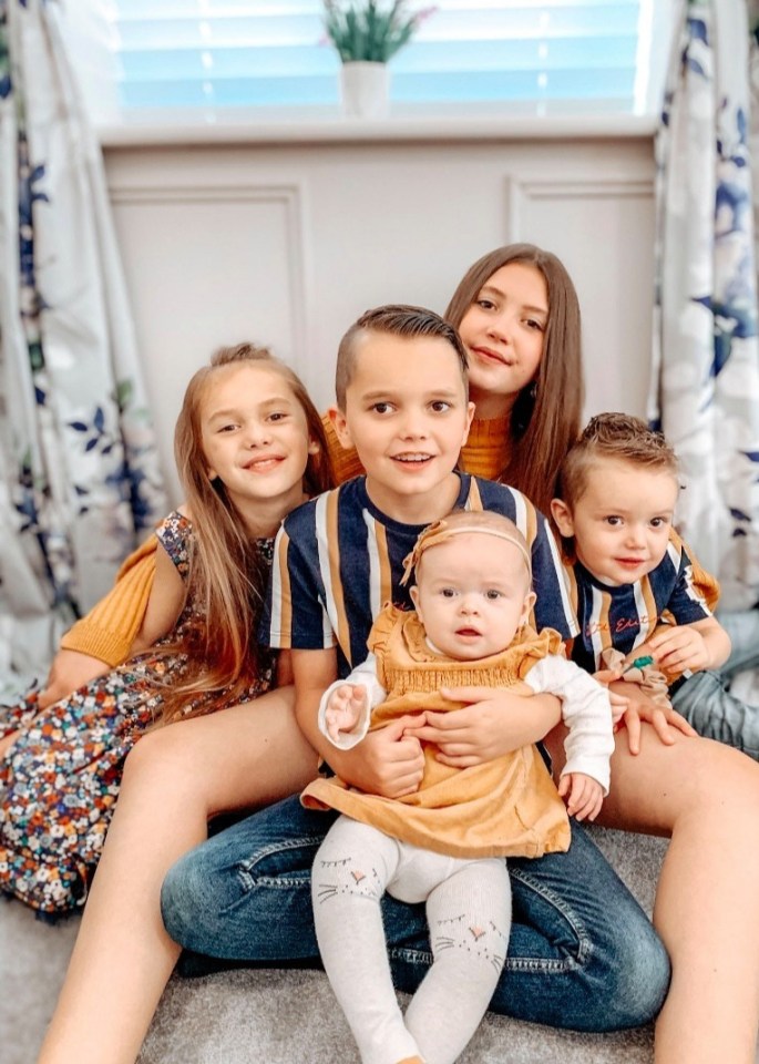 Anastasia said she tries to be relaxed and fair with her five kids - letting them spend their days as they wish once their school work is finished