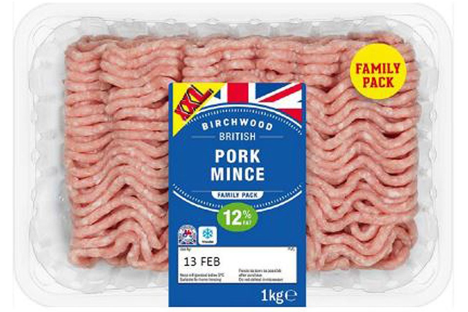 These family packs of pork mince have been recalled.