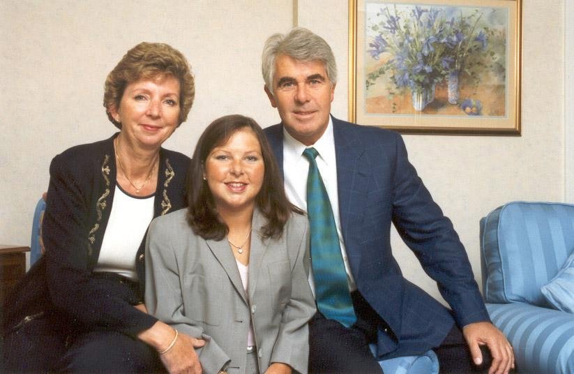 'Family man' Clifford with his first wife Elizabeth and their daughter Louise