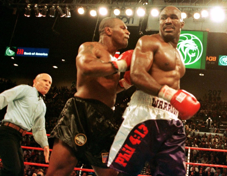 Mike Tyson was twice beaten by Evander Holyfield