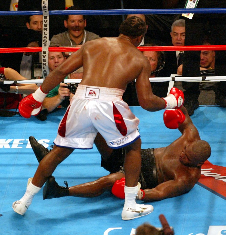 Lennox Lewis knocked Mike Tyson out in the eighth round