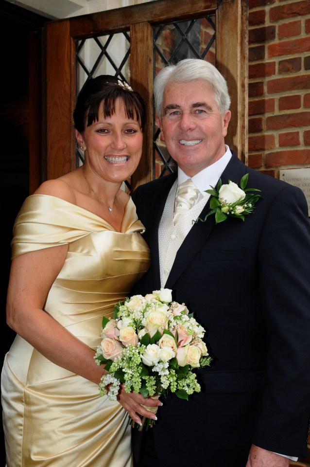 Celebrity pals, including Des O'Connor and Bobby Davro, attended his wedding to his second wife Jo in 2010