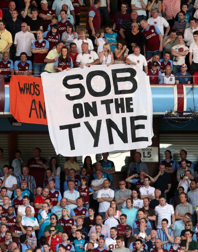 The Toon Army were also distraught at dropping out of the top-flight in 2009