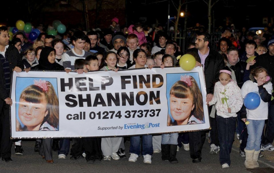 The local community in West Yorkshire joined the search for Shannon, helping to raise awareness about the girl's case