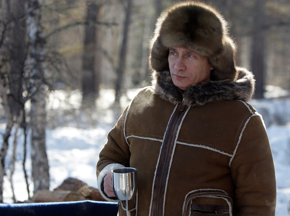 Russian leader Vladimir Putin sports a similar style hat in brown