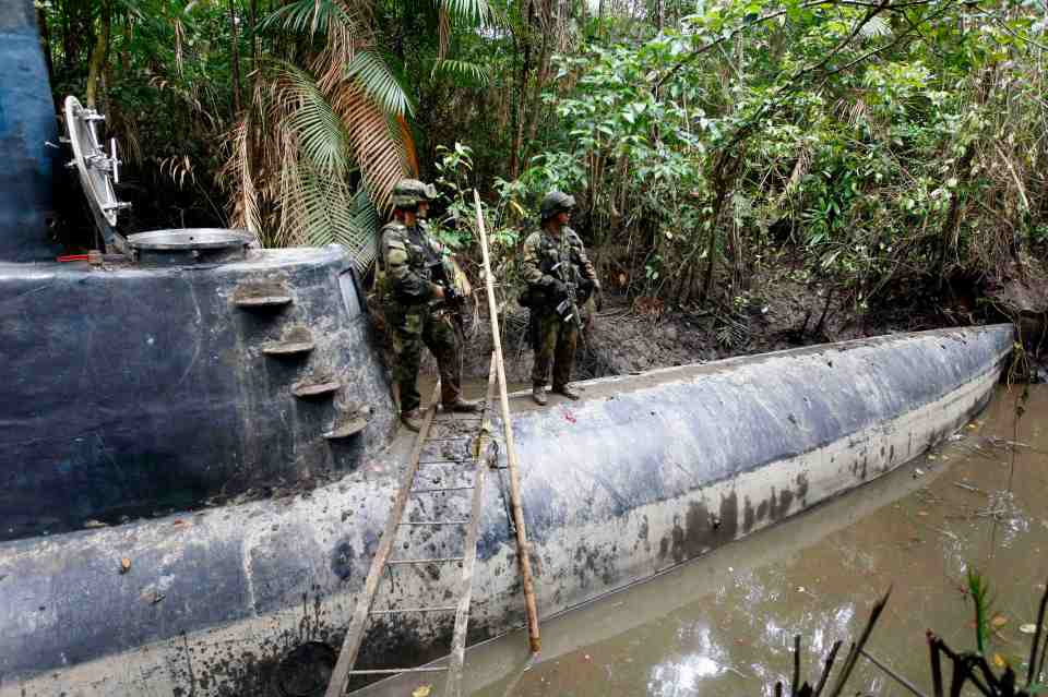 The boats are built and stored in jungle hideouts