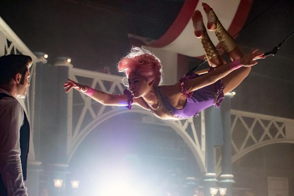 Zendaya starred as a trapeze artist in Hugh Jackman musical The Greatest Showman (2017)