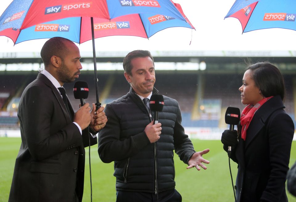 The former player is now a presenter on Sky Sports