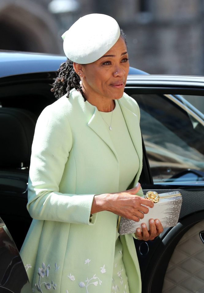 Oprah, 67 is a close pal of Meghan’s mum Doria, pictured, and they have done yoga together