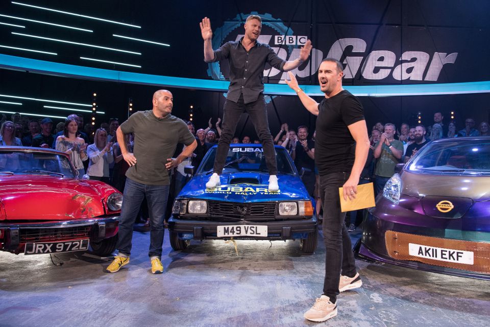 Paddy McGuinness’ (right) Top Gear co-host Freddie Flintoff (middle) filmed a pilot to host the Australian version of his show Take Me Out – but it was a total flop