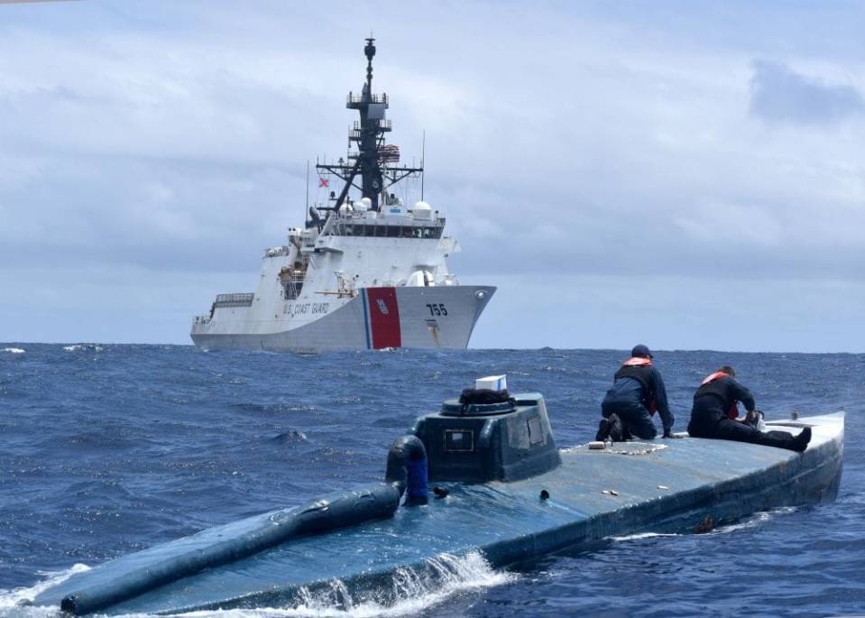 One of the vessels being seized by the U.S Coast Guard