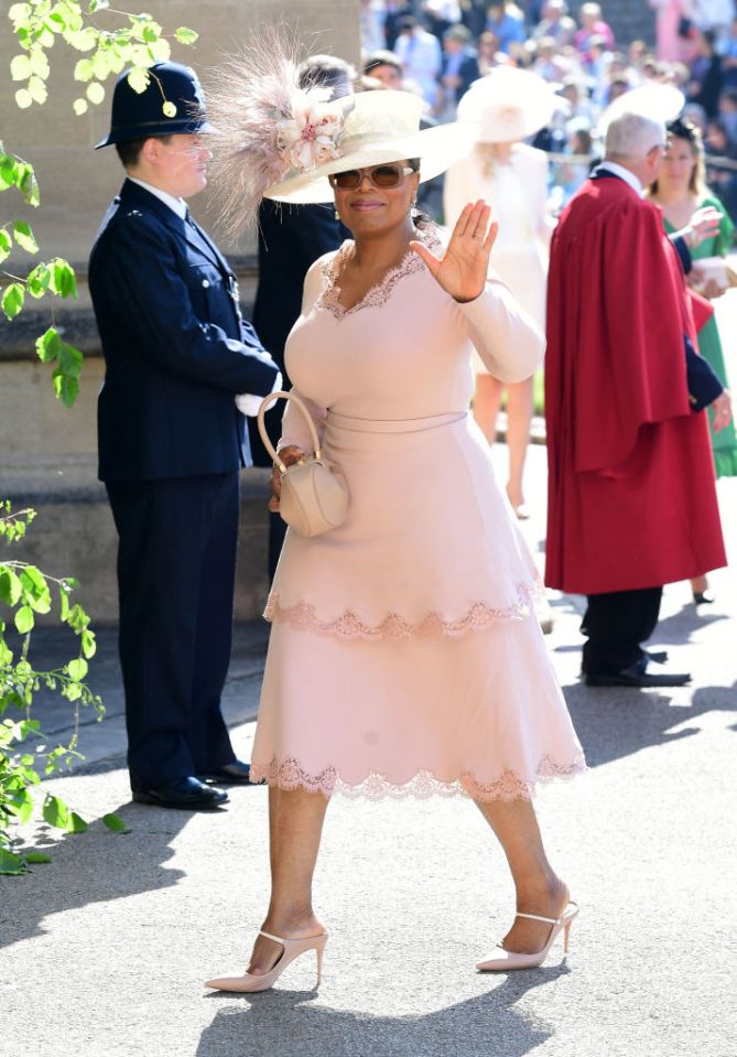 Oprah, seen at the couple's wedding in 2018, will interview Meghan about Megxit