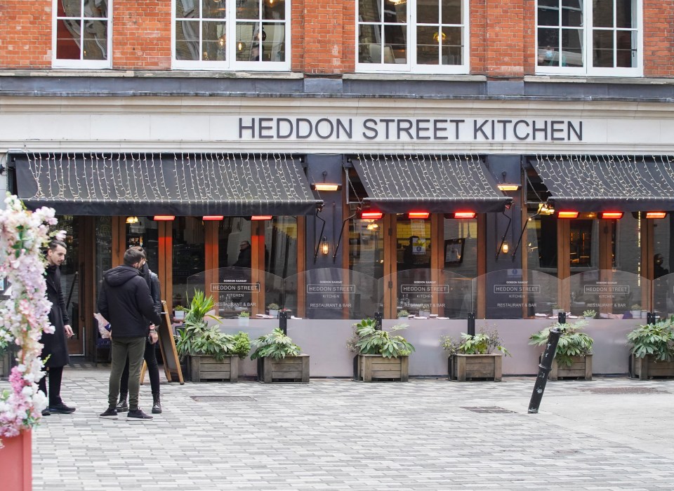 Gordon's Heddon Street Kitchen restaurant just off Regent's Street in London