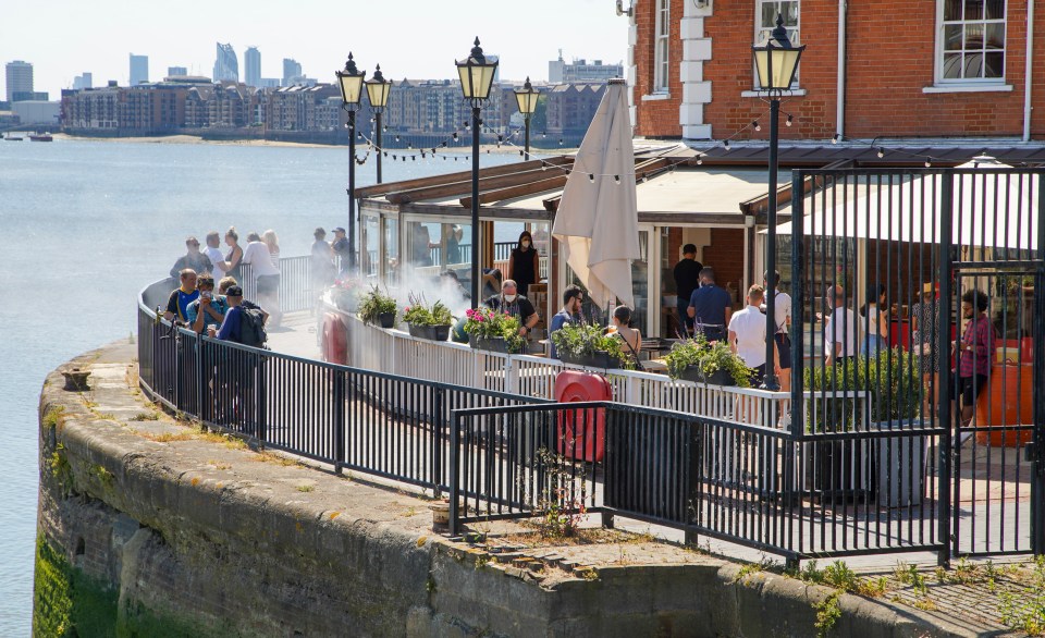 Gordon's restaurant The Narrow in trendy Limehouse, London opened its doors for take-away burgers and drinks last summer