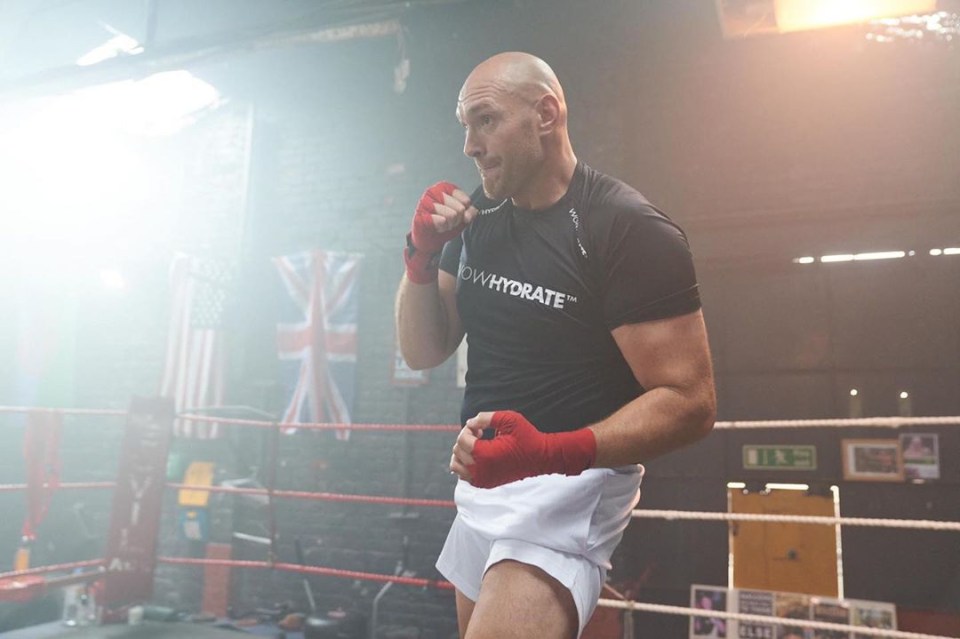 Tyson Fury in preparation to fight Anthony Joshua