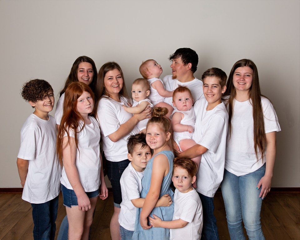 Britni had her first baby days before her sixteenth birthday and is currently expecting her 12th child