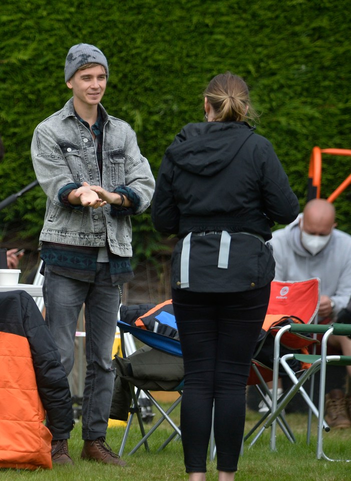 Joe was pictured filming scenes in Leeds back in September