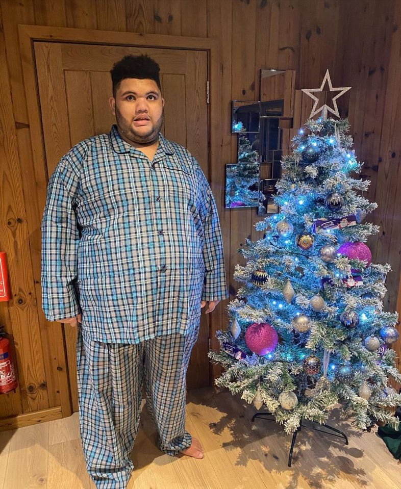 Just before Christmas the teen weighed nearly 29 stone