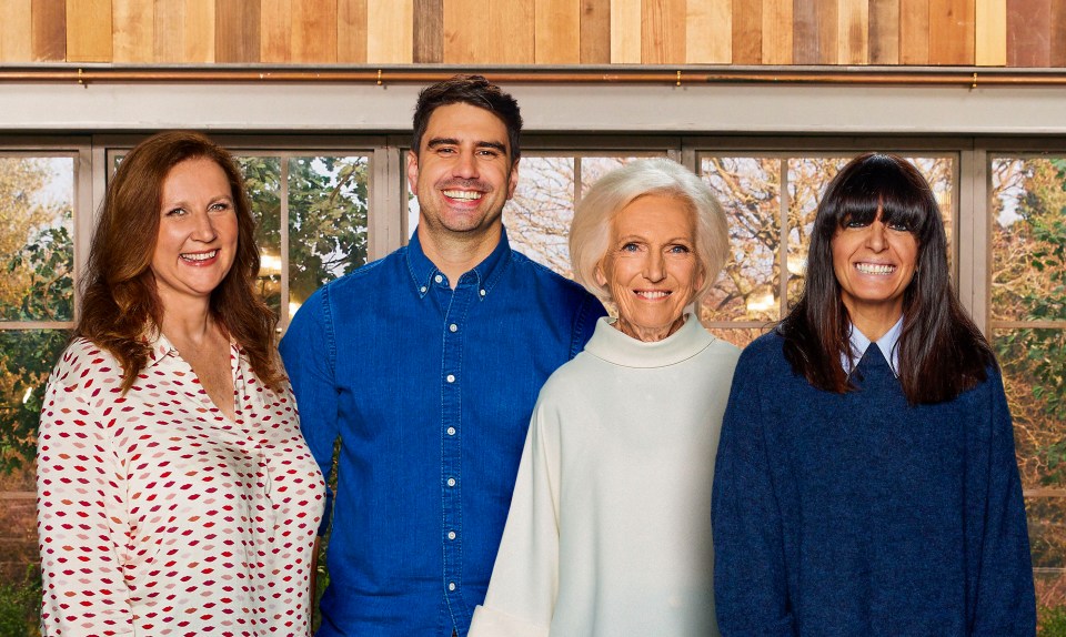 Claudia Winkleman hosts the show and Mary Berry, Angela Hartnett and Chris Bavin are the judges