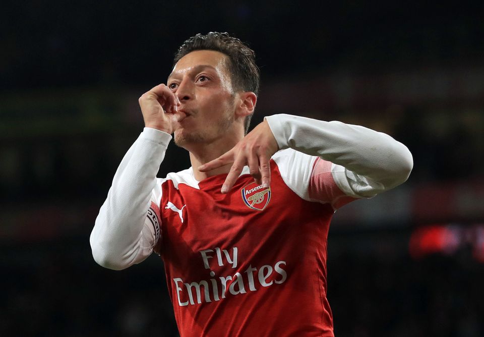 Ozil finally left Arsenal in January after going ten months without playing