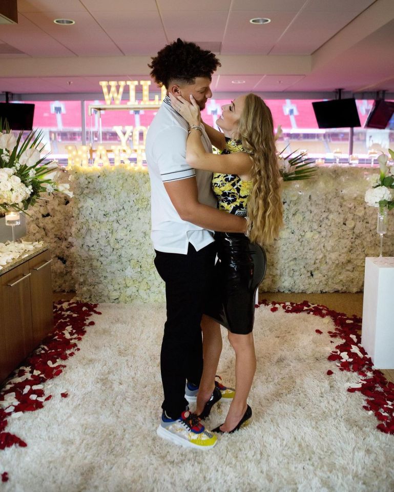 He proposed to childhood sweetheart Brittany Matthews at Arrowhead Stadium in September