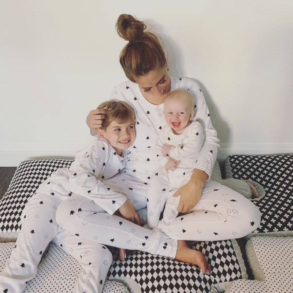 Stacey knows how to create night-time fun as she loves wearing matching pyjamas with her boys