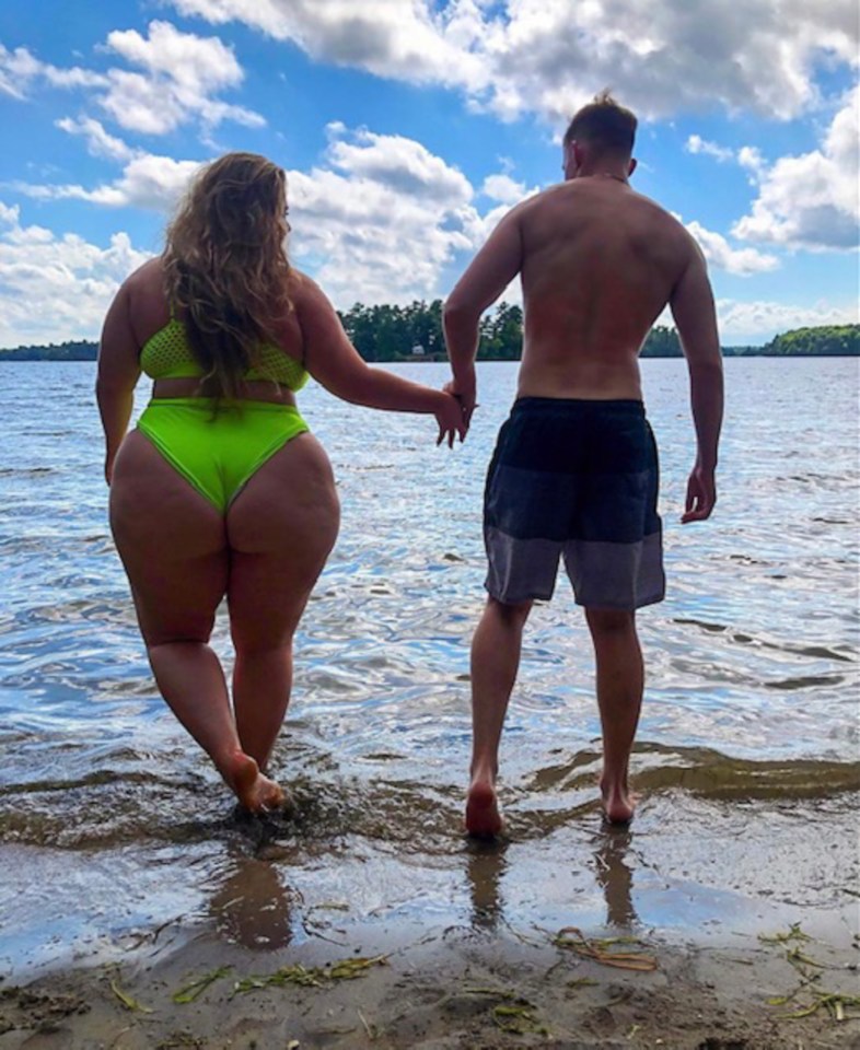 The couple say they're regularly taunted for their 8st 5lbs weight difference