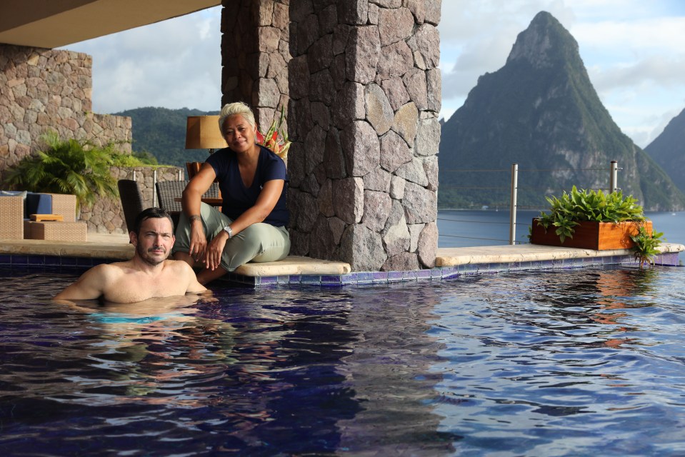 Monica Galetti, Giles Coren enjoy the Jade Mountain on the Caribbean island of St Lucia