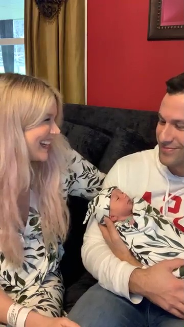 Joss and Cody welcomed their daughter Violet just over two weeks ago.