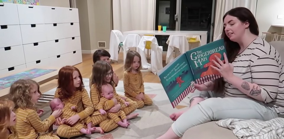 Each night, the busy mum will read them a bedtime story before bed