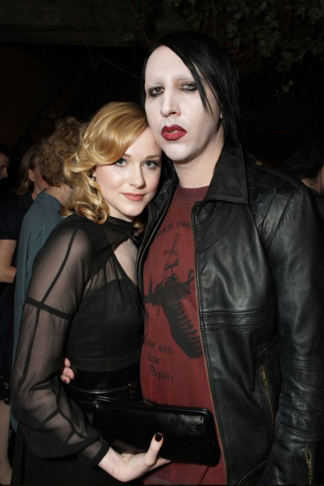 Evan Rachel Wood and Marilyn Manson in 2007