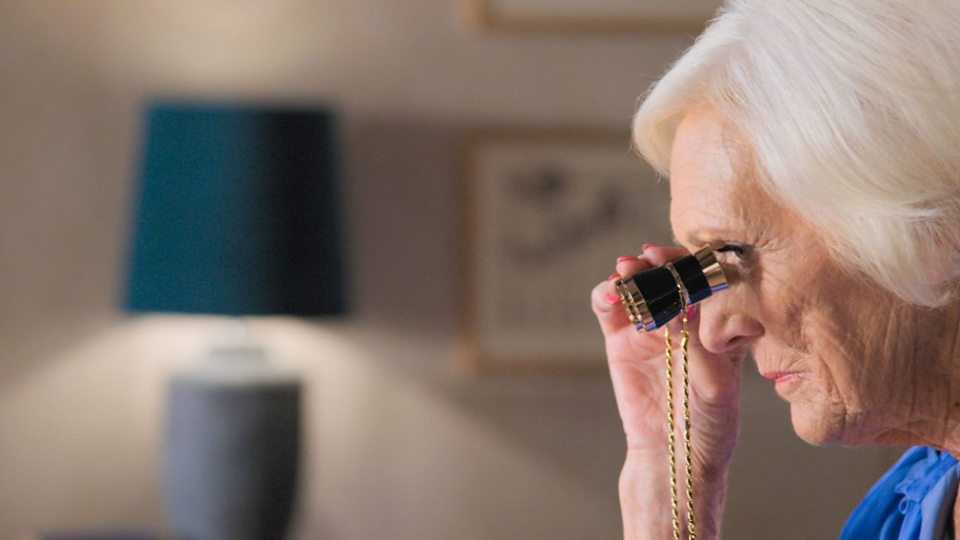 Mary Berry judges the cooks from a mezzanine platform built especially for the new series